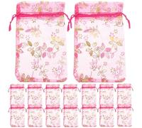 CLISPEED 50pièces Lot De Petits Sacs Décoratifs Filet Sacs Cadeaux Pour Bonbons Filet à Cordon Pour Fêtes