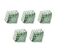 CLISPEED 5pcs Autocollants à Ventouse pour Voiture Mariage en Plastique Vert, Décoration sans Traces ni Dommages, pour Centre de Table Mariage et Boutique de Fleurs