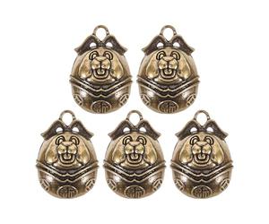 CLISPEED 5pcs Clochettes pour Collier de Chien en Laiton Rétro, Résistantes à l'usure et Adaptées aux Loisirs Créatifs et Séances Photo pour Animaux