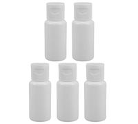 CLISPEED 5pcs Flacons Souples de Lotion en Plastique Blanc 20ml Rechargeables Légers et Portables pour Shampoings et Crèmes Usage Voyageur