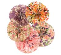 CLISPEED 5pièces Éventails Papier Suspendus Décorations Festives Multicolores pour Fête du Nouvel an Événements Thématiques Et Décorations Murales Lot de Artisanales