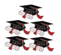 CLISPEED 5pièces Lot De Épingles De Remise De Diplôme Broches Métal Pour Chapeau De Diplômé Accessoire De Décoration Pour Lycéens Étudiants Et Enseignants
