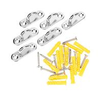 CLISPEED 6 pièces Acier Inoxydable Crochet Plafond Ovale Ouvert Suspension Fixation Murale Résistante