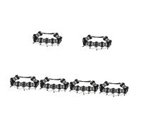 CLISPEED 6 Pièces Bandeau Cheveux Élastique Gothique avec Perles et Couronne Diamant Tête pour Halloween Style Queen Hair Band Accessoire de Déguisement Femme