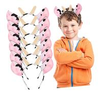 CLISPEED 6 Pièces Bandeau en peluche lapin ours Caches à thème plusieurs animaux déguisements pour enfants déguisement adulte bandeau cheveux accessoires photo accessoire de costume chiffon