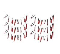 CLISPEED 6 Pièces Bannière Halloween Papier Décoration Suspended Effrayante pour Fête Ambiance Terreur pour Maison Bureau Ktv