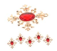 CLISPEED 6 Pièces Baroque Crown Charms avec Accessoires DIY Élégants pour Colliers Bracelets et Boucles Oreilles Matériaux de Création Bijoux Vintage