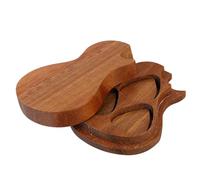 CLISPEED 6 pièces Boîte à Médiators Bois avec Médiators Organisateur de Rangement pour Guitare et Ukulélé Étui de Voyage et Pratique