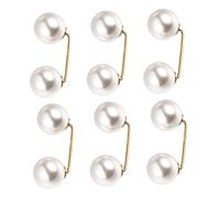 CLISPEED 6 Pièces broche de mode épingles à nourrice goupilles de sécurité épingles à broche perle Mariage épingle à nourrice boucles de sécurité du col boutons de jupe de col alliage