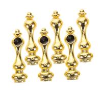 CLISPEED 6 Pièces Capuchons de Poteau Zinc Lot de Connecteurs Métalliques pour Garde Corps Verre Accessoires pour Meubles pour Armoires et à Vin