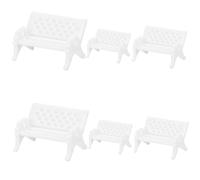 CLISPEED 6 pièces Chaises Miniatures de Parc de Bancs Miniatures pour Décoration de Jardin et Maquettes Accessoires de Décor pour Maison et Bureaux pour Mini et Photographies