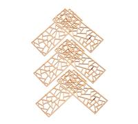 CLISPEED 6 Pièces Écran de Séparation pour Maison de Bois Paravent Décoratif Mobilier Miniature Beige Accessoire pour Bricolage et Décoration Intérieur Style Chinois Traditionnel