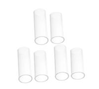 CLISPEED 6 Pièces Guitar Slide Ring Transparent Verre Anneaux Glisseurs pour Guitare Électrique et Confortables et Résistants pour Jazz Blues Country Adaptés Plupart Doigts