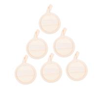 CLISPEED 6 Pièces Loofah nettoyer caoutchouc loofah épurateur facial gommage corporel tampon à récurer tampon exfoliant visage lingettes démaquillantes coton Beige