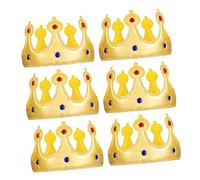 CLISPEED 6 Pièces Lot de Couronnes Anniversaire Garçon Fille Chapeaux Princesse et Prince Légers pour Fête Anniversaire Garçon Fille Accessoires Cosplay Festifs pour Tout Âge