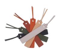 CLISPEED 6 pièces Lot de Marque-pages Cuir PU avec Corde Accessoires de Lecture Vintage Cousus Main Marque-pages pour Bible pour Étudiants Amateurs de Lecture Hommes et Femmes