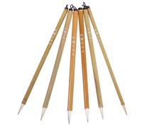 CLISPEED 6 pièces Lot de Pinceaux de Calligraphie Traditionnelle Chinoise Poils Pinceaux pour Écriture et Peinture pour Étudiants et Débutants