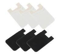 CLISPEED 6 Pièces Lot de Porte-Cartes Adhésifs pour Téléphone Silicone Porte-Carte Crédit Compact et Léger Portefeuille Téléphone Pratique pour Garder Cartes et Espèces Toute Sécurité