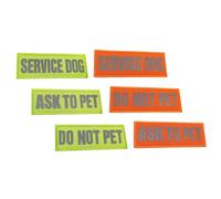 CLISPEED 6 pièces Patchs Réfléchissants pour Harnais Chien Autocollants Adhésifs Service Dog Ne Pas Caresser Demande de Caresse Patchs Confortables et Faciles à Poser pour Promenade et