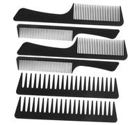 CLISPEED 6 pièces Peignes de Coiffure Antistatiques Peignes Professionnels à Dents Serrées pour Salon Démêlage sans Casse Adaptés Coiffure Homme et Barbe