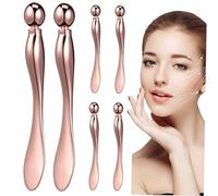 CLISPEED 6 pièces Spatules Métalliques pour Crème Contour des Yeux Massage Facial Applicateur Pratique et Design Élégant Or Rose Accessoire de Soin du Visage