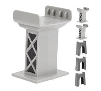 CLISPEED 6 pièces Supports de Pont pour Train Plastique Piliers de Pont Incurvés et Droits pour Stabilité Renforcée des Voies Ferrées Modélisme Garçon Fille