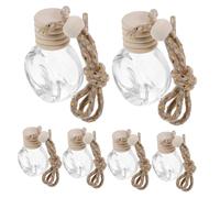 CLISPEED 6 pièces Suspended Perfume Bottle Pendant for Car Interior Decor Transparent Glass Diffuser Container Lightweight and Empty Perfume Diffuser