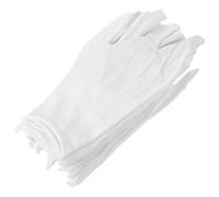 CLISPEED 6paires Coton Blancs Xl pour Hommes de Travail Respirants et Lavables pour Manipulation de Bijoux et Inspection de Monnaie