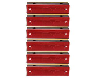 CLISPEED 6pcs Balises Routières Réfléchissantes Rectangulaires en Abs pour Signalisation de Sécurité Guidage de Voie et Visibilité Améliorée pour Allée et Trottoirs