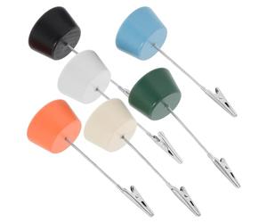 CLISPEED 6pcs Porte-cartes de Visite en Bois avec Pince Crocodile en Acier Inoxydable, Support Léger et Compact pour Afficher Clairement Photos ou Numéros Bureau Couleur Couleur Aléatoire