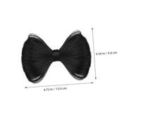 CLISPEED 6pièces Lot De Pinces à Cheveux Avec Nœud Faux Chignons Barrettes Décoratives Extensions Pour Queue De Cheval Accessoires Pour Femmes Et Filles Noir