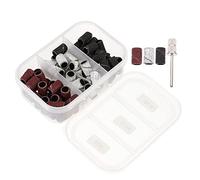 CLISPEED 75 pièces Anneaux de Ponçage pour Manucure Têtes Abrasives Légères et Compactes pour Polissage et des Ongles Outil Professionnel pour Pédicure et Manucure avec Rangement Pratique