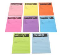CLISPEED 8 Pièces Bloc-notes Autocollants pour Messages Téléphoniques au Bureau, Papier Coloré Fluorescent 4x5 Pouces, Adhésif Puissant et Design Distinctif Portable pour Prises de Notes