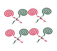 CLISPEED 8 Pièces Décorations de Noël Canne Bonbon Rouge Vert Suspendues Ornements DIY pour Sapin Cadeaux et Accessoires Festifs Polyvalents