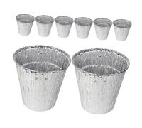 CLISPEED 8 pièces Doublure Seau Aluminium pour Grill Capacité Augmentée et Design Profond Résistant Graisse Chaude Léger et Portable pour Camping et Activités Extérieures