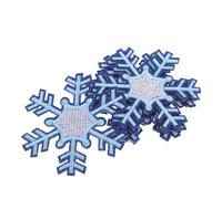 CLISPEED 8 Pièces Flocons de Brodés Patchs Tissu pour Chapeaux Vêtements Sacs Appliques Hiver à Coudre pour Décoration DIY