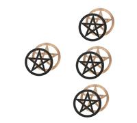 CLISPEED 8 Pièces Ornement Pentacle pour Marron et Noir Décoration Murale Protection Accessoires Rituels pour Cérémonies Religieuses et Décor Maison