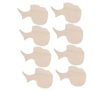 CLISPEED 8 pièces Plaques pour Bricolage Décoratif Supports Tête Non Peints Ornements Muraux Créatifs Morceaux Vierges pour Peinture et DIY