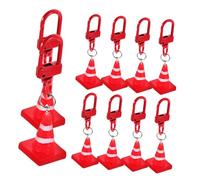 CLISPEED 8 pièces Porte Clés Forme de Cône de Circulation Décorations Suspendues Colorées pour Clés Sacs et Fêtes Accessoires Ludiques pour Amateurs de Jeux de Circulation
