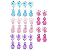 CLISPEED 8paires Clip Oreille Pour Garçon Fille Décorations Oreilles Accessoires Motifs De Dessins Animés Pour Filles Anniversaire Fête