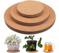 CLISPEED 9 Pièces Coussinet pour Pot de Fleurs en Liège et Plastique Rond