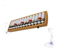 CLISPEED Abacus Plastique Éducatif pour Garçon Fille et Élèves Outil de Calcul Léger et Boulier Traditionnel Rangées avec Perles Blanches et Rouges pour Apprentissage Mathématique