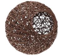 CLISPEED Abat Jour en Rotin Boule Chic en Papier Marron pour Lampe de Salon Plafond, Abat-jour Suspendu Léger Qui Adoucit la Lumière Protection des Yeux