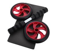 CLISPEED Abdominaux Silencieux Rouge pour Entraînement Abdominal à Domicile et Extérieur Appareil Portable Léger pour Exercices Core