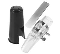 CLISPEED Accessoires pour Saxophone Alto Léger en Abs et Métal avec Ligature, Anches et Capuchon Protecteur, Ensemble Polyvalent pour Musiciens Professionnels et Débutants