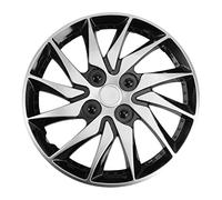 CLISPEED Accessoires Voiture Hub Cap Capuchon de Moyeu de Roue Voiture -Roues Automobiles Remplacement Couvercle Moyeu Roue 14 Pouces Noir Automobile Enjoliveurs