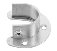 CLISPEED Acier Inoxydable Support de Tringle à Vêtements Noir Ouvert | Douille pour Tube Rond, Montage Mural pour Armoire et Buanderie, Optimisation de L’espace, Changement Facile