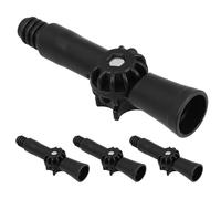 CLISPEED Adaptateur de Manche de Balai Réglable Noir, Lot de 4 Pièces Joint Télescopique Rotatif Fileté Américain, Connecteur Polyvalent pour Perche de Nettoyage et Peinture, Usage