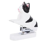 CLISPEED Agrafeuse Bois Miniature Animaux Agrafeuse Forme de Chat Adorable pour Bureau École et Décoration de Bureau Fournitures Scolaires pour Garçon Fille