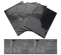 CLISPEED Album de Collection de Timbres 20 Pages en Plastique Noir Transparence Complète et Visualisation Facile, pour Collectionneurs et Rangement de Timbres